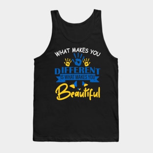 Different Makes You Beautiful Down Syndrome Awareness Women Tank Top